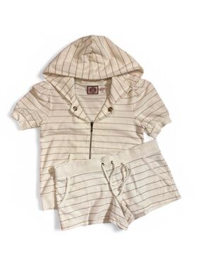 Vintage Juicy Couture Cream Gold Terrycloth Set Nautical Size Large